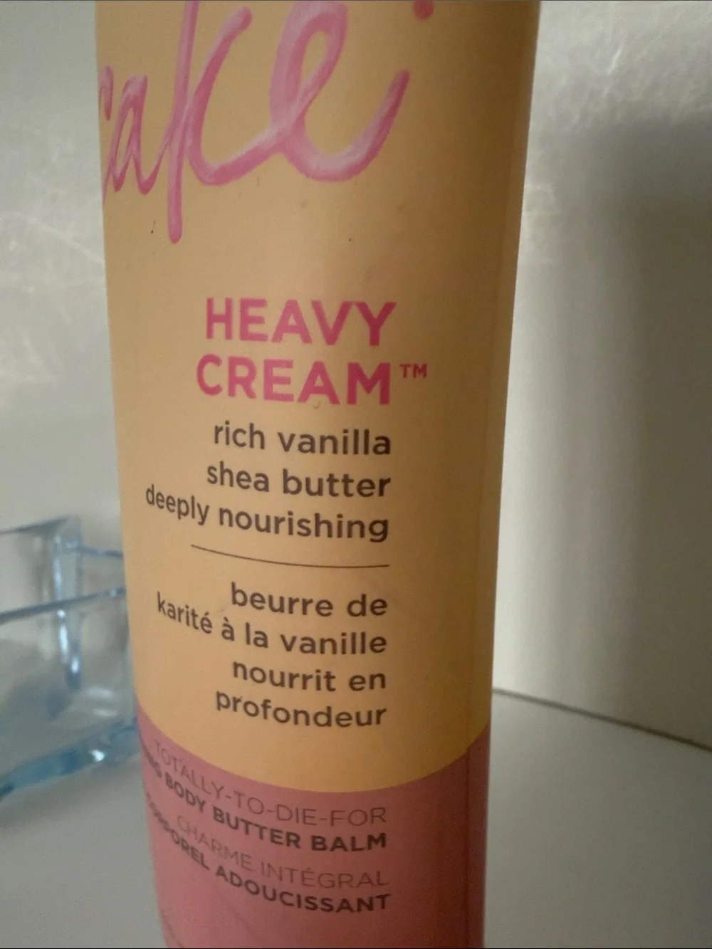 Cake Heavy Cream Body Balm in Peach and Pink, 7 oz.,Shea Butter, rich Vanilla